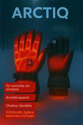 Gants Chauffants Ski Pro ARCTIQ™ – Triple Isolation Thermique & 3 Modes de Chauffe
